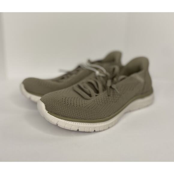 Skechers Taupe Swift Fit Hands Free Slip-In Women's Shoes 179181/TPE Sz 6 - Picture 2 of 7